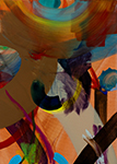 Abstract oil painting by Matti Närekangas, 2024