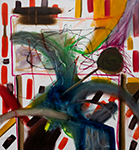 Abstract oil painting by Matti Närekangas, 2023