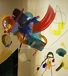 Abstract oil painting by Matti Närekangas, 2024