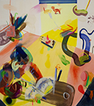 Abstract oil painting by Matti Närekangas, 2025