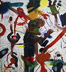 Abstract oil painting by Matti Närekangas, 2023