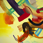 Abstract oil painting by Matti Närekangas, 2024