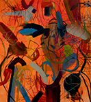 Abstract oil painting by Matti Närekangas, 2024