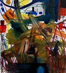 Abstract oil painting by Matti Närekangas, 2023