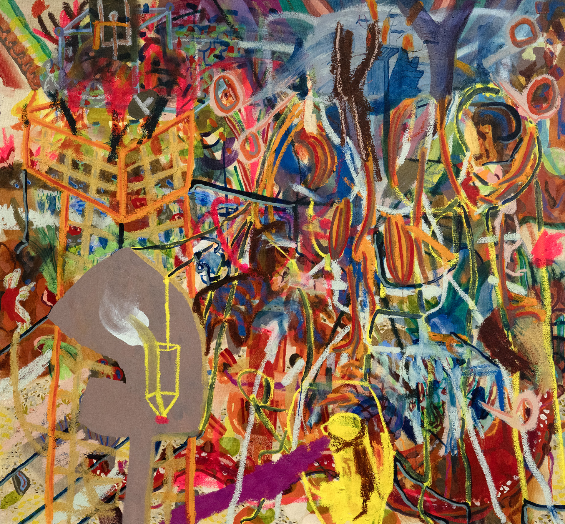 Abstract oil painting by Finnish artist Matti Närekangas, 2026