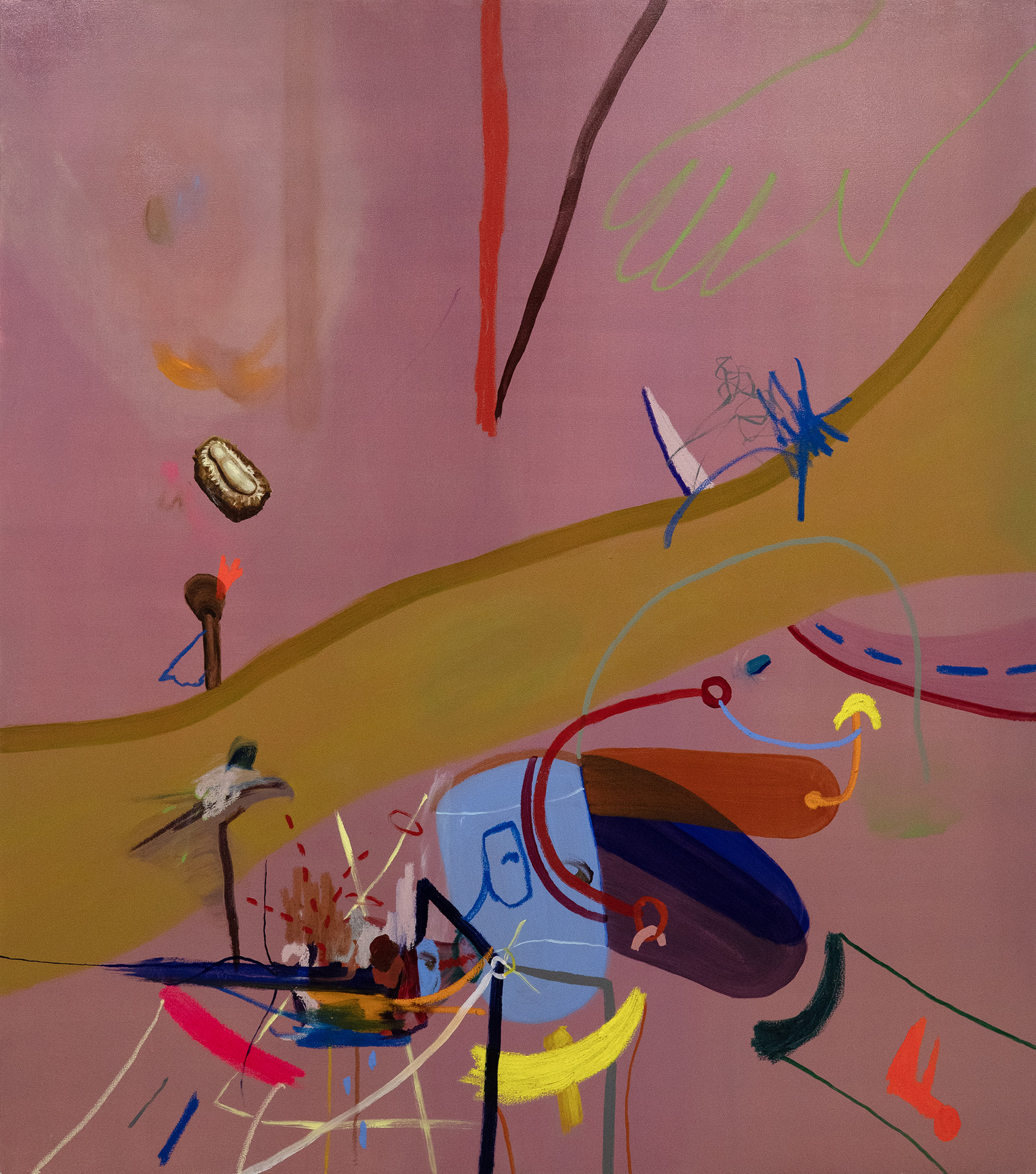 Abstract oil painting by Finnish artist Matti Närekangas, 2026