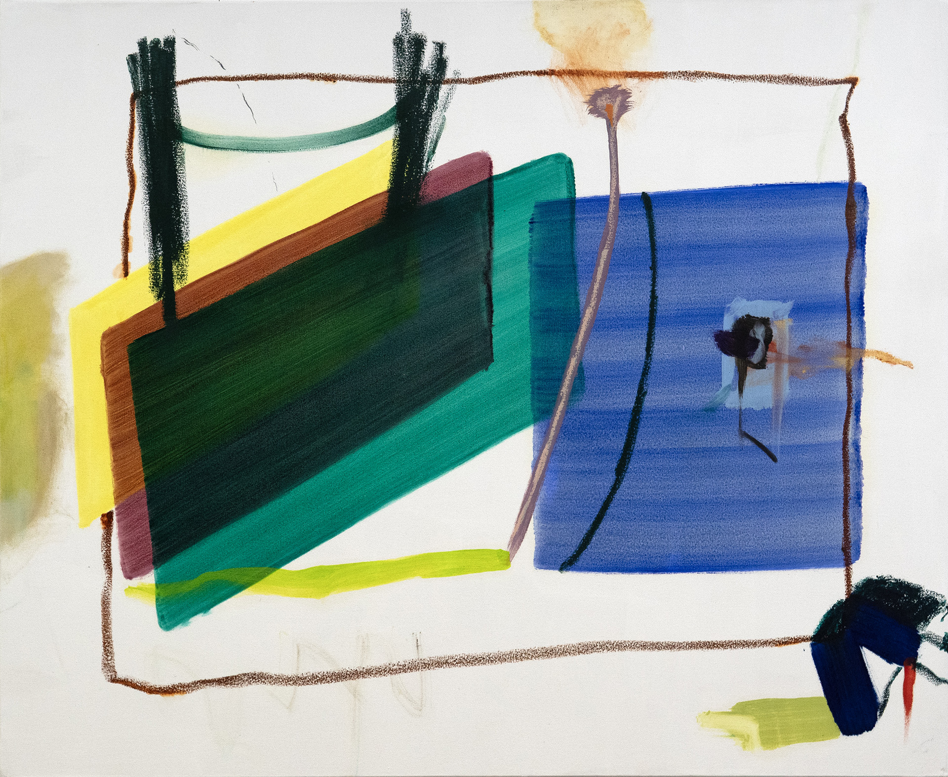 Abstract oil painting by Finnish artist Matti Närekangas, 2026