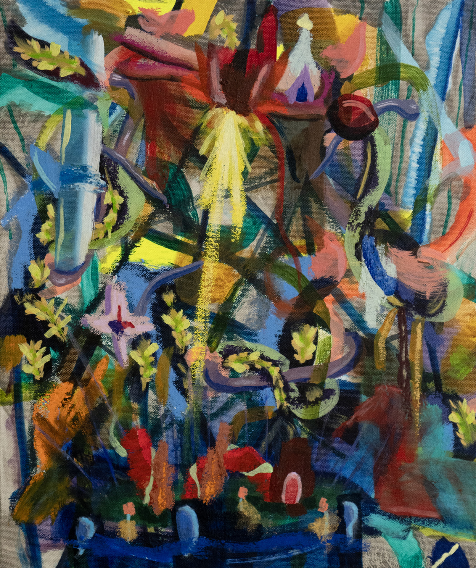 Abstract oil painting by Finnish artist Matti Närekangas, 2026
